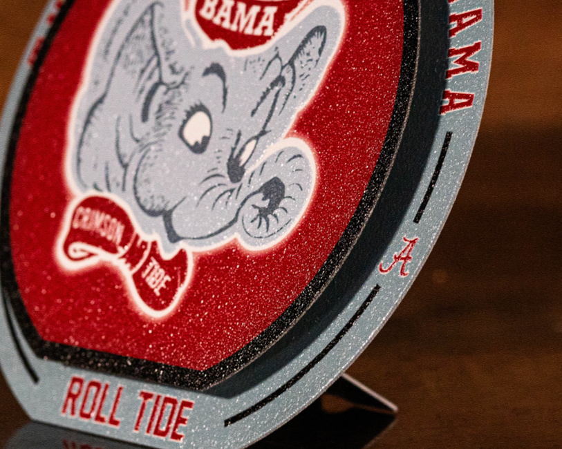 Alabama Crimson Tide "Double Play" On the Shelf or on the Wall Art