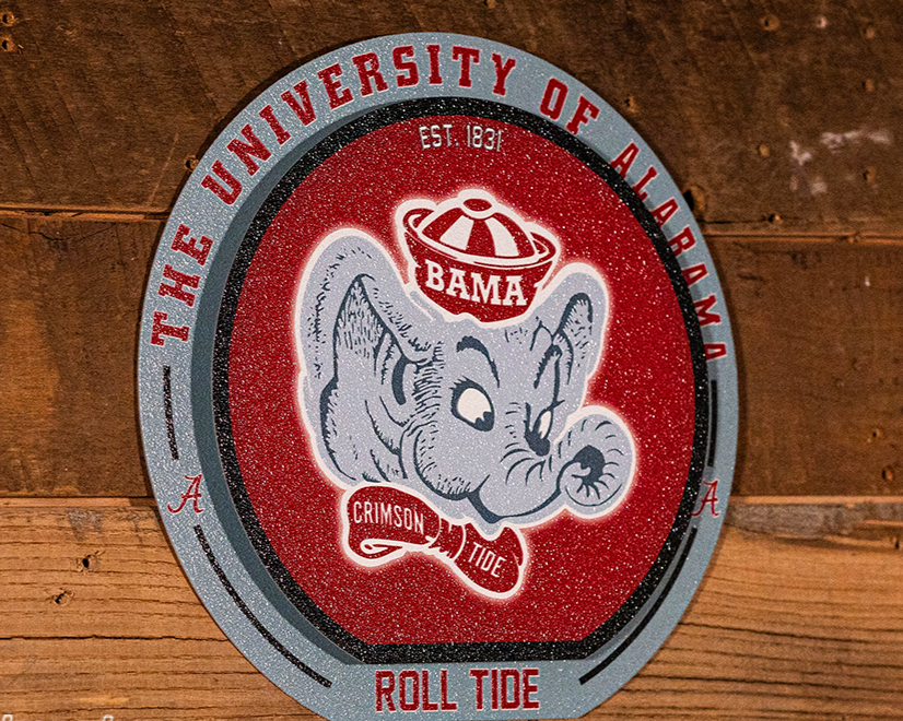 Alabama Crimson Tide "Double Play" On the Shelf or on the Wall Art