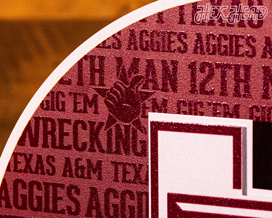 Texas A&M Aggies CRAFT SERIES 3D Embossed Metal Wall Art