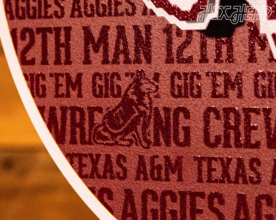 Texas A&M Aggies CRAFT SERIES 3D Embossed Metal Wall Art