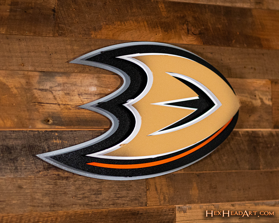 CLOSE OUT - Anaheim Ducks NHL 3D Vintage Metal Wall Art