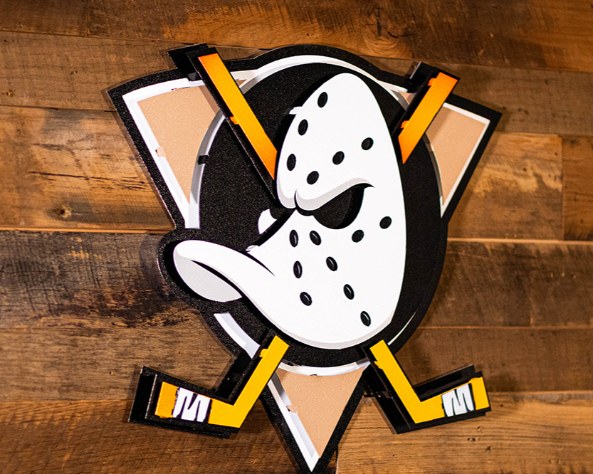 Anaheim Ducks NHL " Mighty Duck" 3D Vintage Metal Wall Art