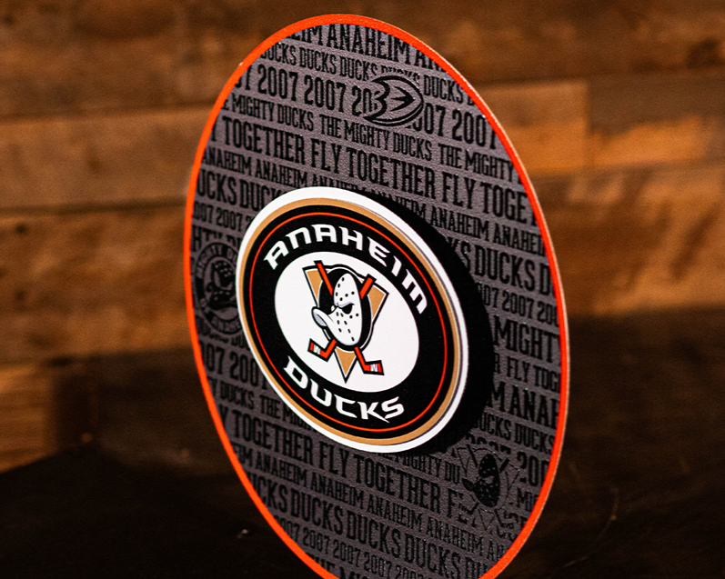 Anaheim Ducks CRAFT SERIES 3D Embossed Metal Wall Art