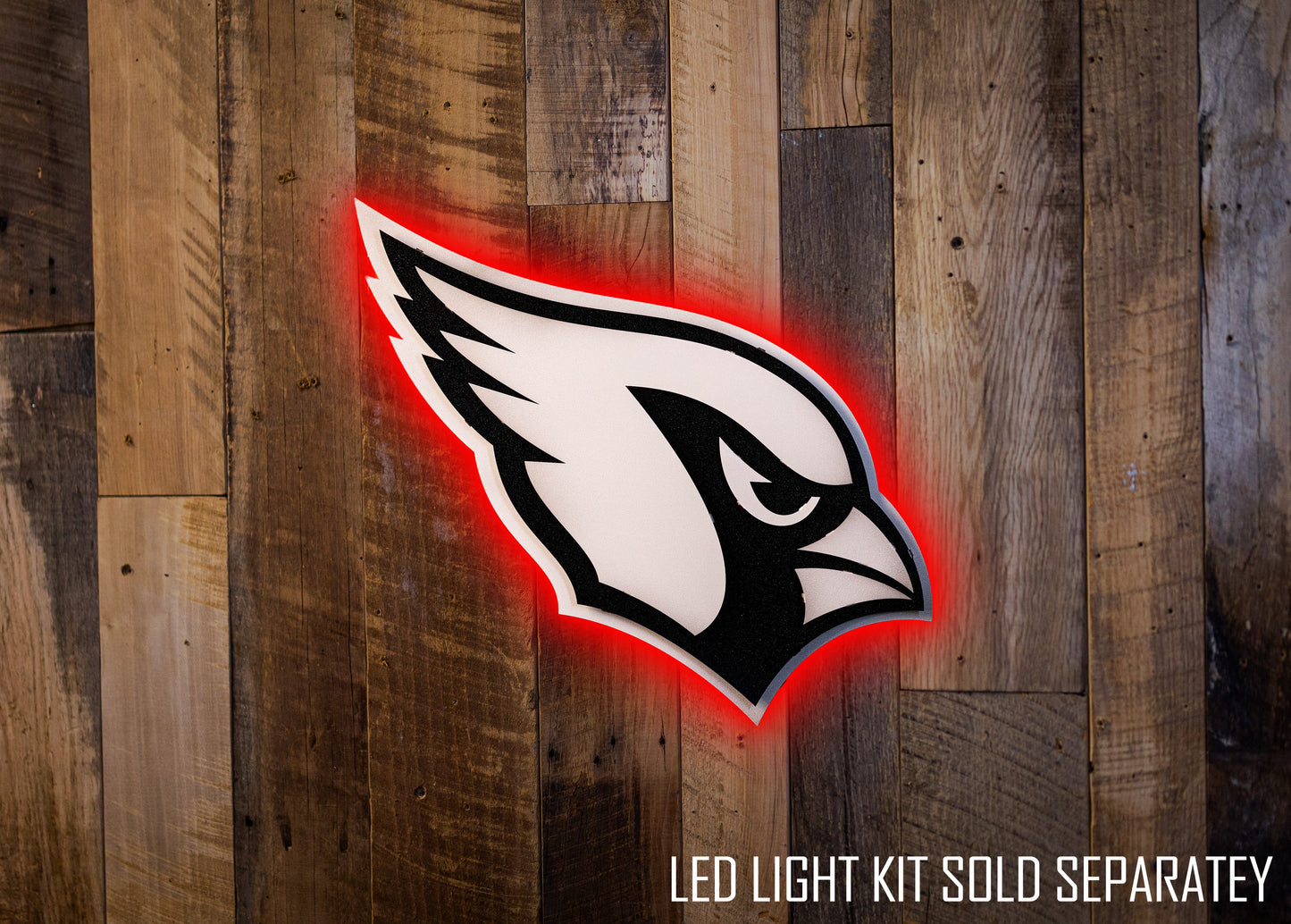 MONOCHROME - Arizona Cardinals Mascot 3D Vintage Metal Wall Art