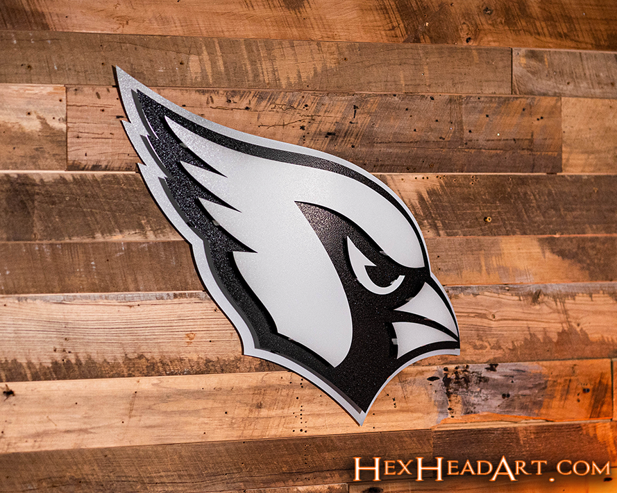 MONOCHROME - Arizona Cardinals Mascot 3D Vintage Metal Wall Art