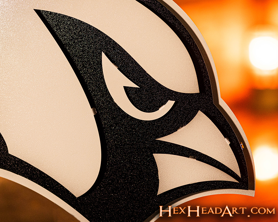 MONOCHROME - Arizona Cardinals Mascot 3D Vintage Metal Wall Art