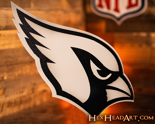 MONOCHROME - Arizona Cardinals Mascot 3D Vintage Metal Wall Art