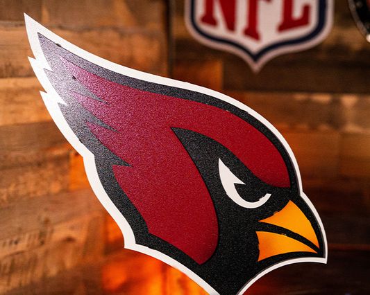 Arizona Cardinals Mascot 3D Vintage Metal Wall Art