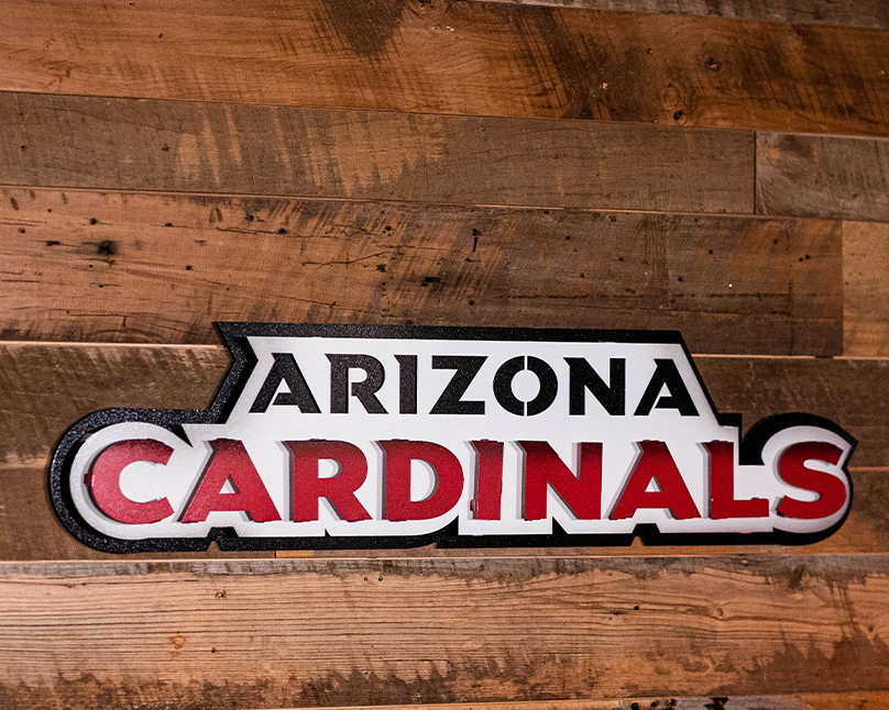 Arizona Cardinals Namemark 3D Vintage Metal Wall Art