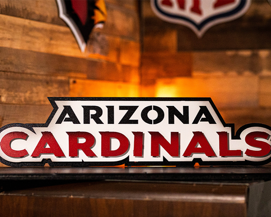 Arizona Cardinals Namemark 3D Vintage Metal Wall Art