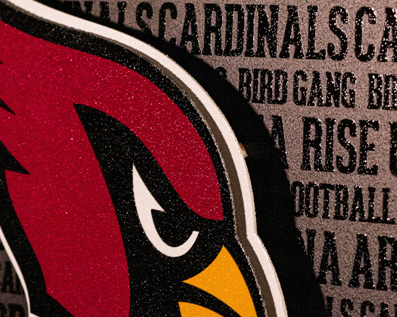 Arizona Cardinals CRAFT SERIES  3D Embossed Metal Wall Art