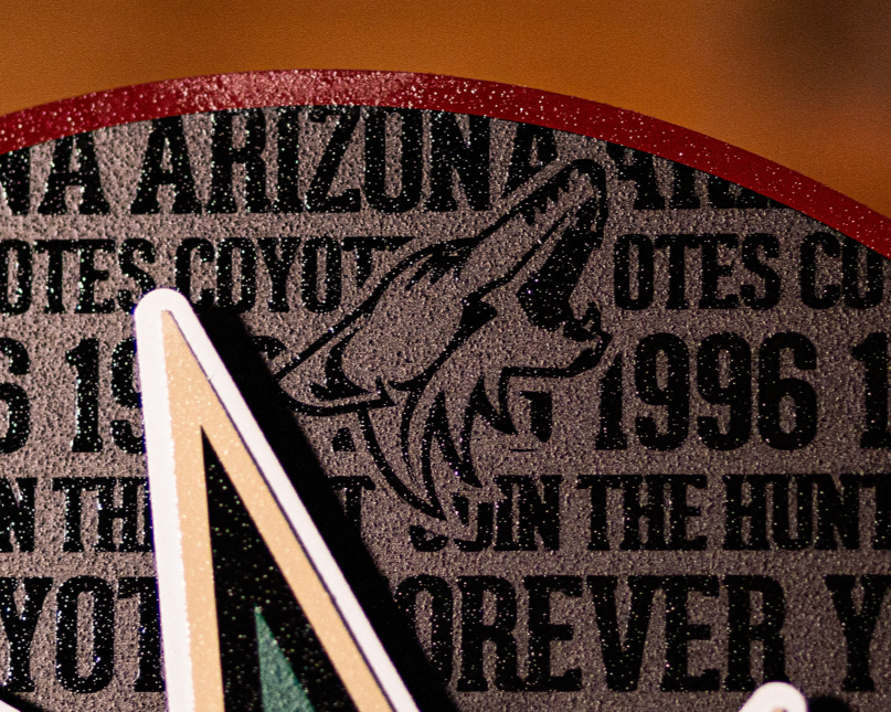 Arizona Coyotes CRAFT SERIES 3D Embossed Metal Wall Art