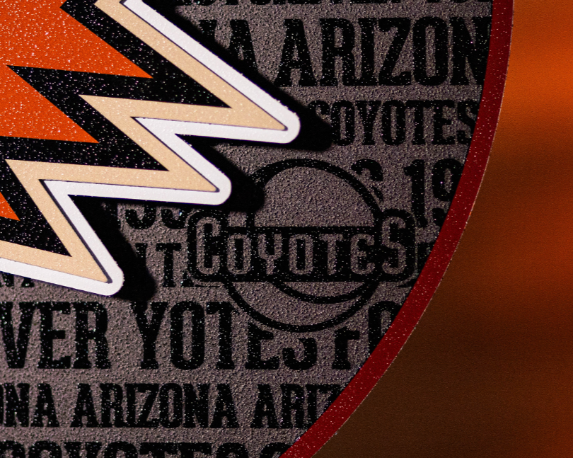 Arizona Coyotes CRAFT SERIES 3D Embossed Metal Wall Art