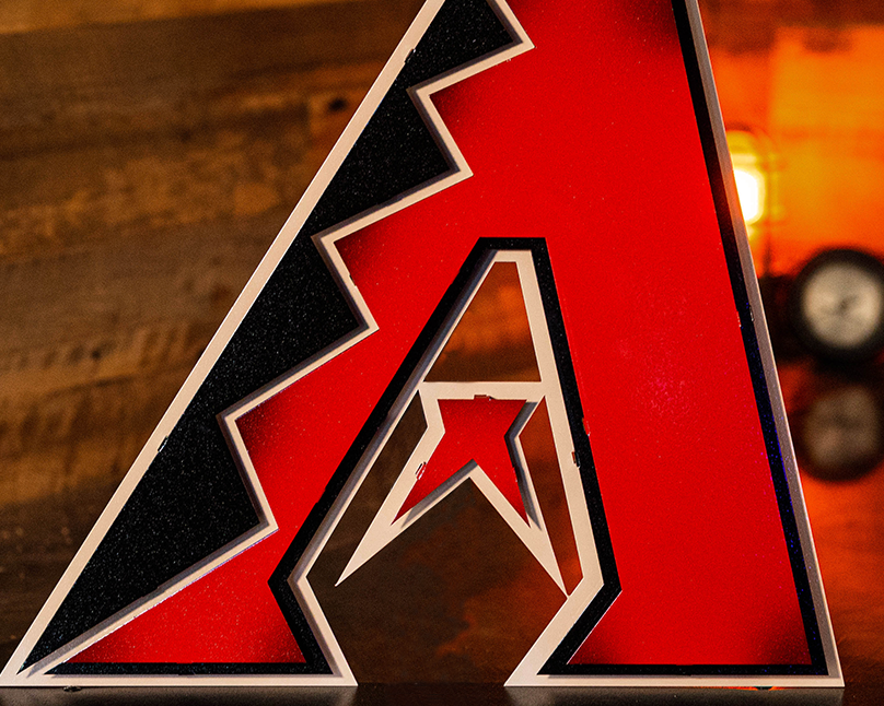 Arizona Diamondbacks 3 Layer A 3D Metal Wall Art