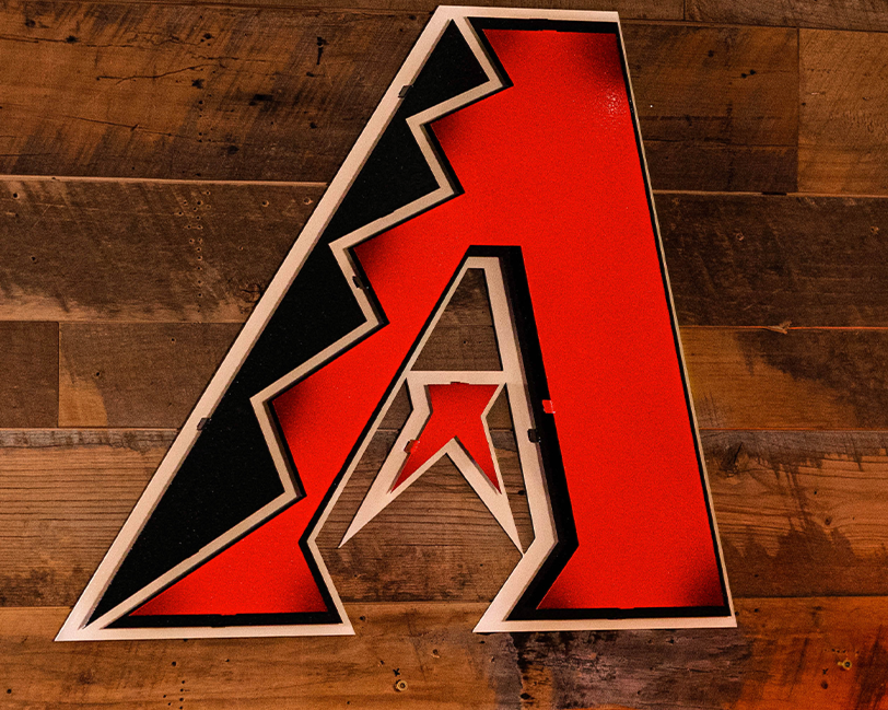 Arizona Diamondbacks 3 Layer A 3D Metal Wall Art