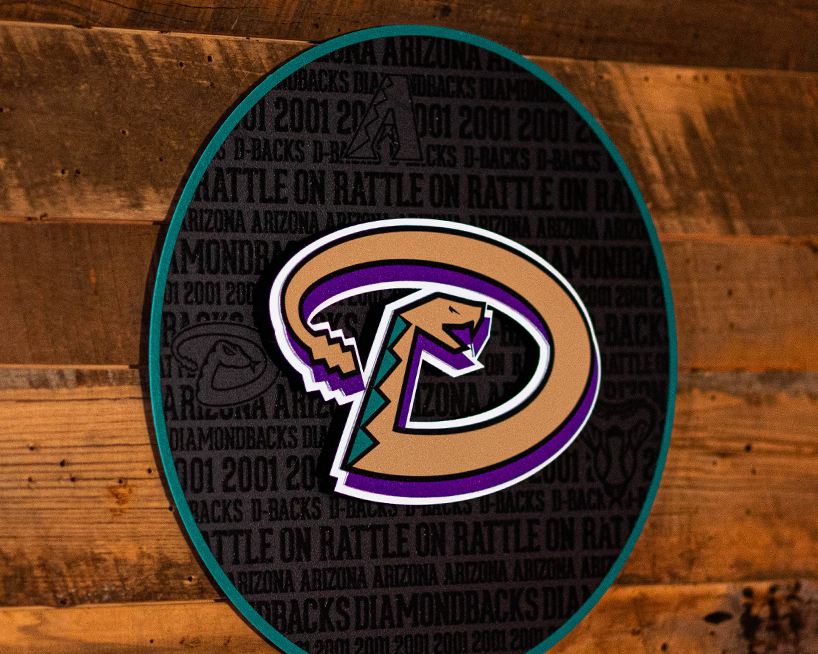 Arizona Diamondbacks CRAFT SERIES 3D Embossed Metal Wall Art