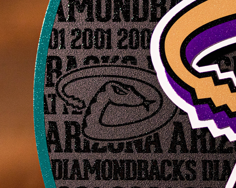 Arizona Diamondbacks CRAFT SERIES 3D Embossed Metal Wall Art