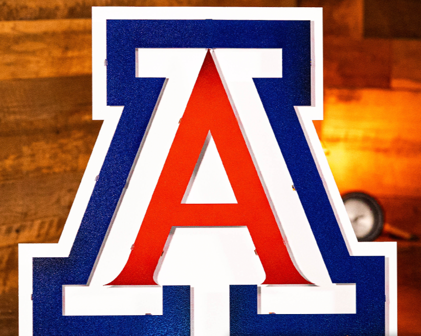 Arizona Wildcats  "A" 3D Vintage Metal Wall Art