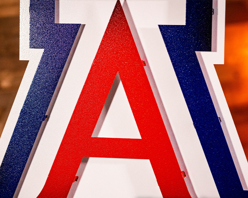 Arizona Wildcats  "A" 3D Vintage Metal Wall Art