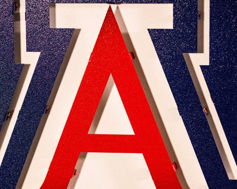 Arizona Wildcats  "A on STATE"  3D Vintage Metal Wall Art