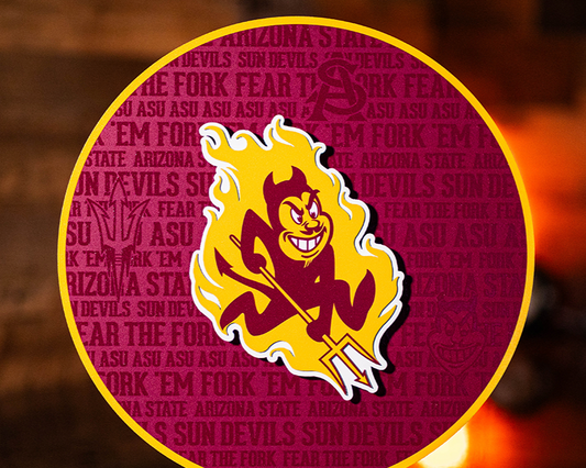 Arizona State Sun Devils CRAFT SERIES 3D Embossed Metal Wall Art