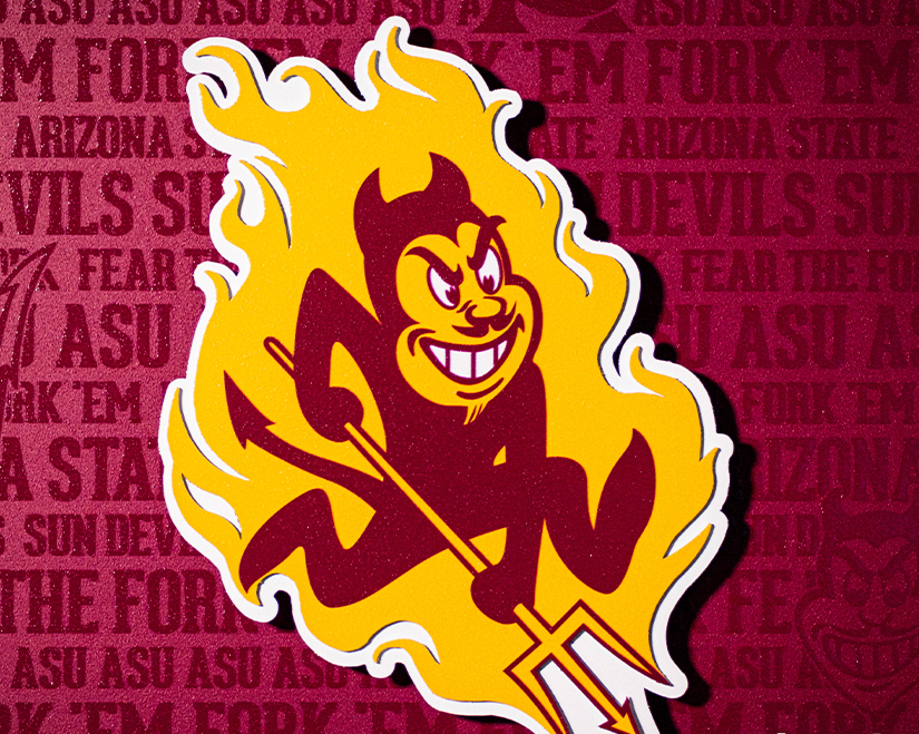 Arizona State Sun Devils CRAFT SERIES 3D Embossed Metal Wall Art