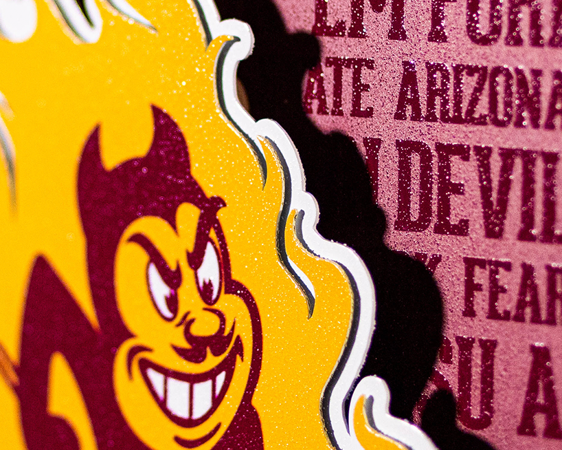 Arizona State Sun Devils CRAFT SERIES 3D Embossed Metal Wall Art