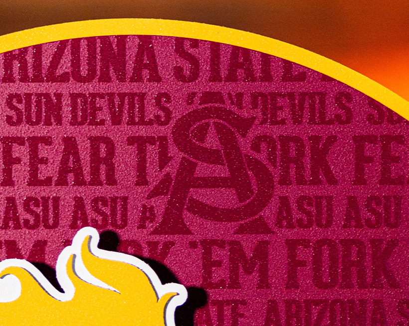 Arizona State Sun Devils CRAFT SERIES 3D Embossed Metal Wall Art