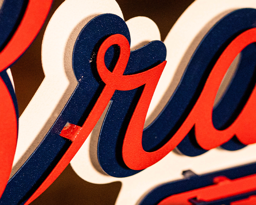 Atlanta Braves Tomahawk 3D Metal Wall Art