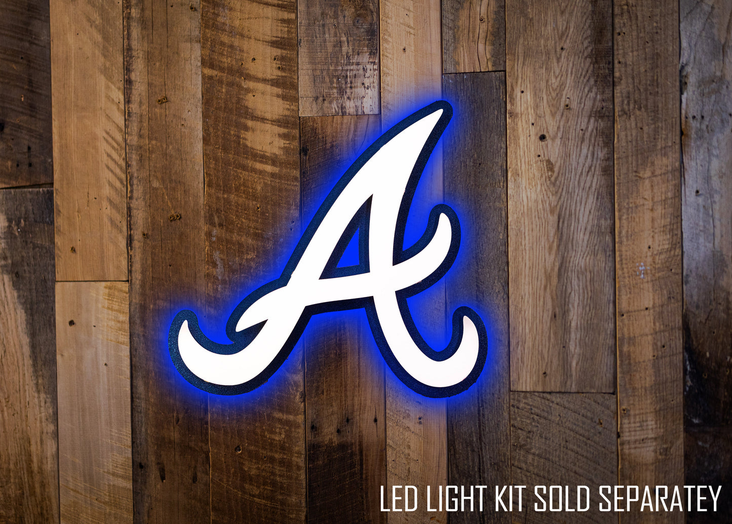 Atlanta Braves White on Blue "A" 3D Metal Wall Art