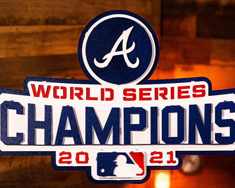 Atlanta Braves 2021 WORLD SERIES CHAMPIONS 3D Metal Wall Art