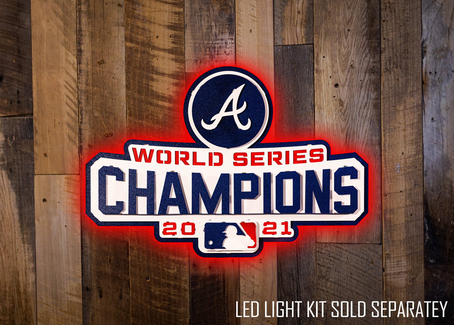 Atlanta Braves 2021 WORLD SERIES CHAMPIONS 3D Metal Wall Art