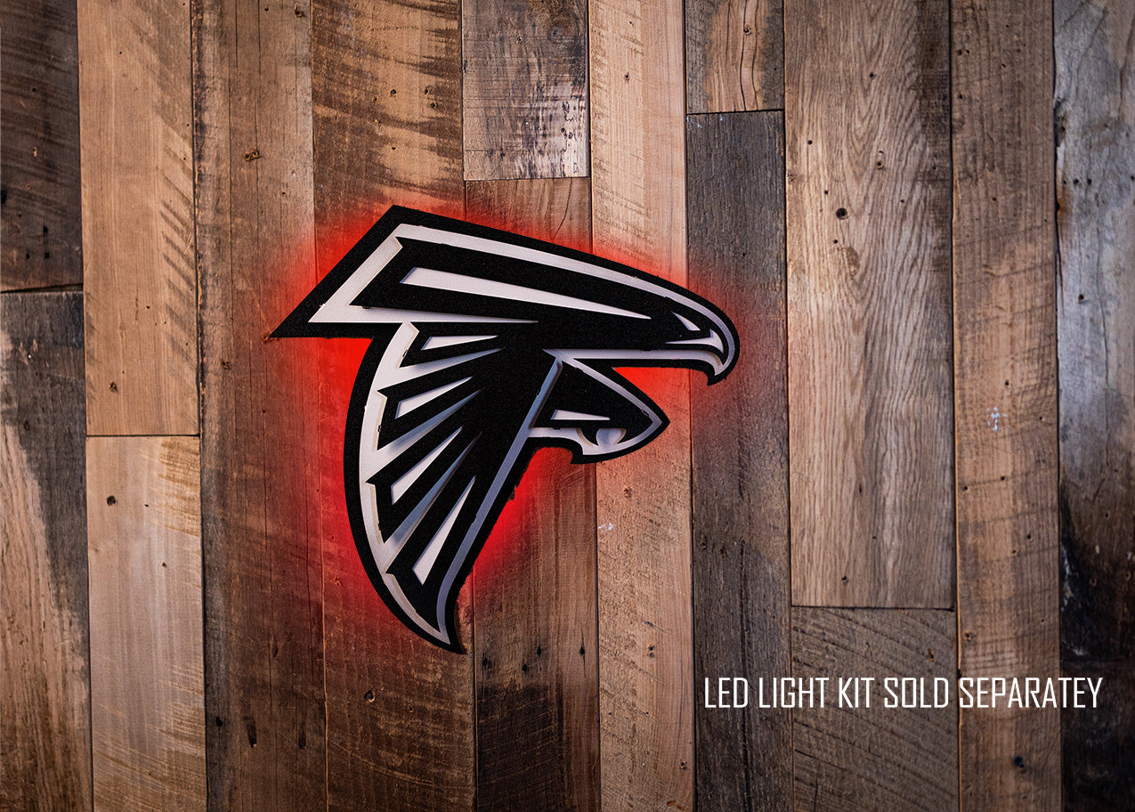 MONOCHROME - Atlanta Falcons 3D Vintage Metal Wall Art