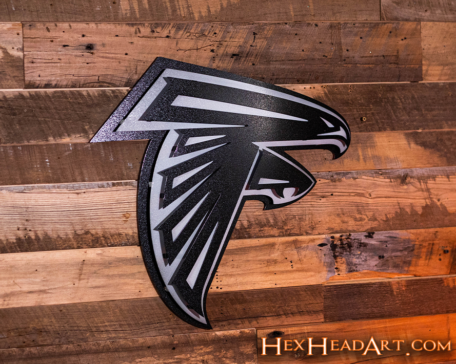 MONOCHROME - Atlanta Falcons 3D Vintage Metal Wall Art