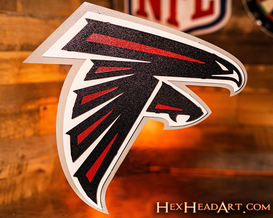 Atlanta Falcons 3D Vintage Metal Wall Art