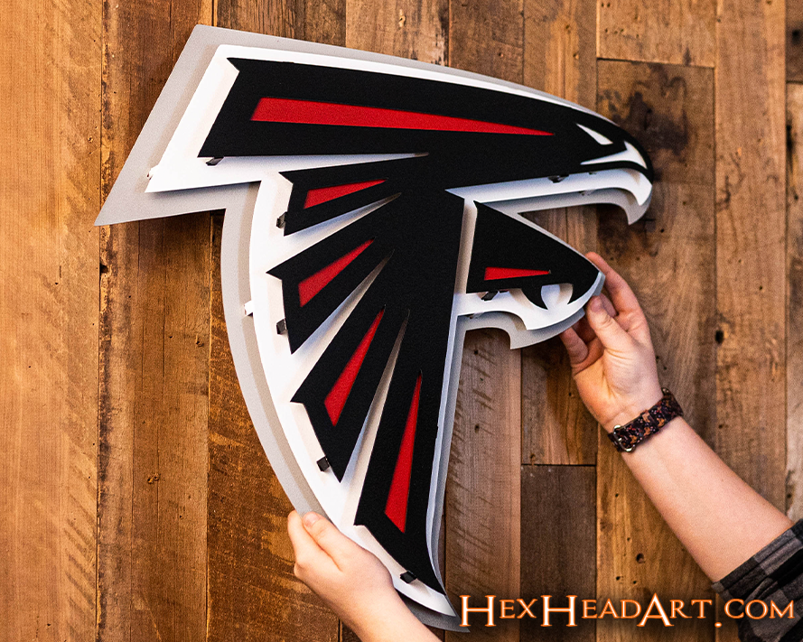 Atlanta Falcons 3D Vintage Metal Wall Art