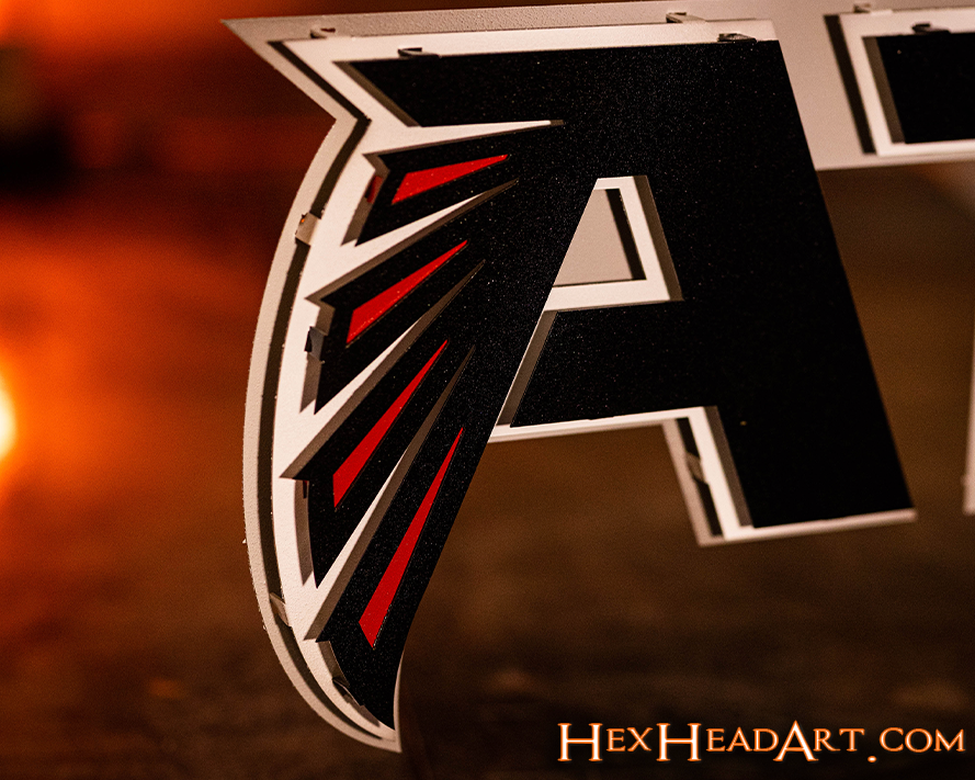 Atlanta Falcons "ATL" 3D Vintage Metal Wall Art