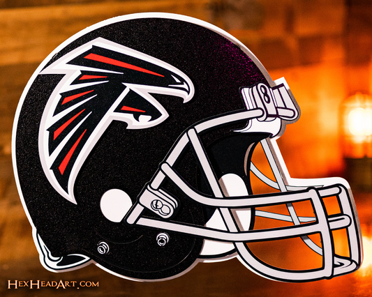 BLITZ Collection - 8 Layer Atlanta Falcons Helmet 3D Vintage Metal Wall Art