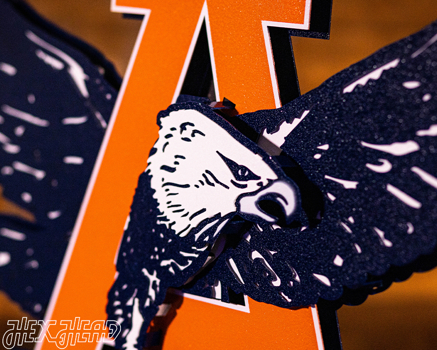 Auburn War Eagles VAULT 3D Vintage Metal Wall Art