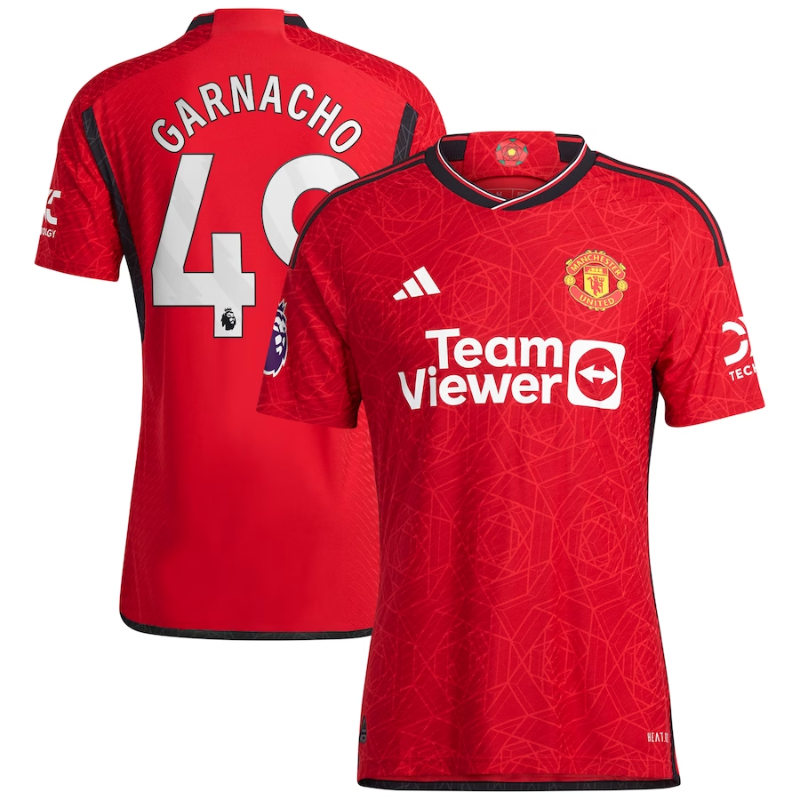 Alejandro Garnacho Manchester United Adidas 2023/24 Home Player Jersey - Red