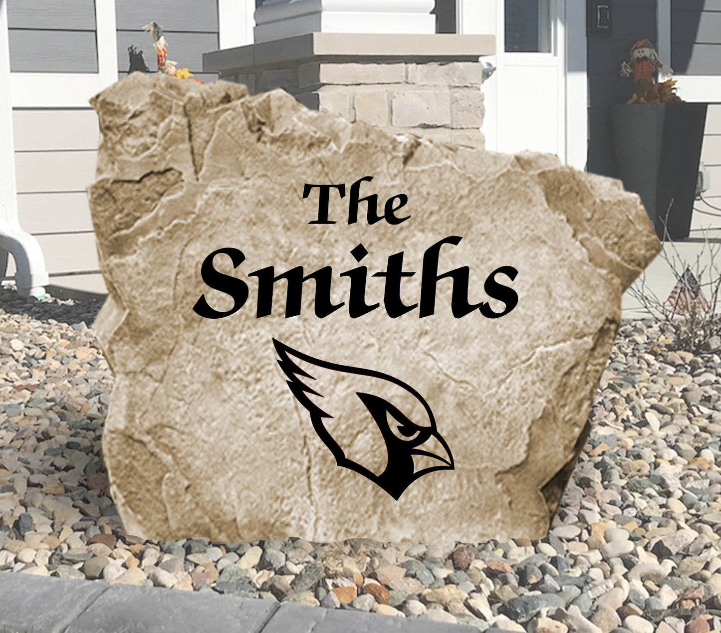 Arizona Cardinals Design-A-Stone Landscape Art Family Name