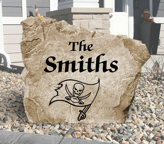 Tampa Bay Buccaneers Design-A-Stone Landscape Art Family Name