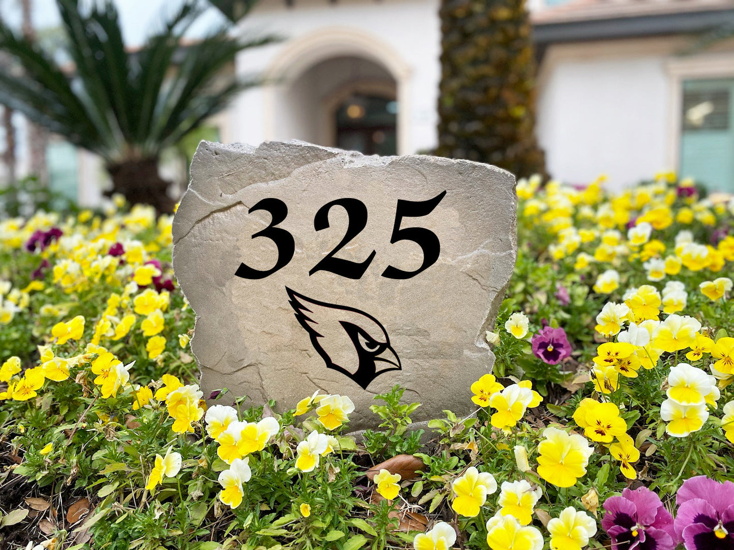 Arizona Cardinals Design-A-Stone Landscape Art Address Stone