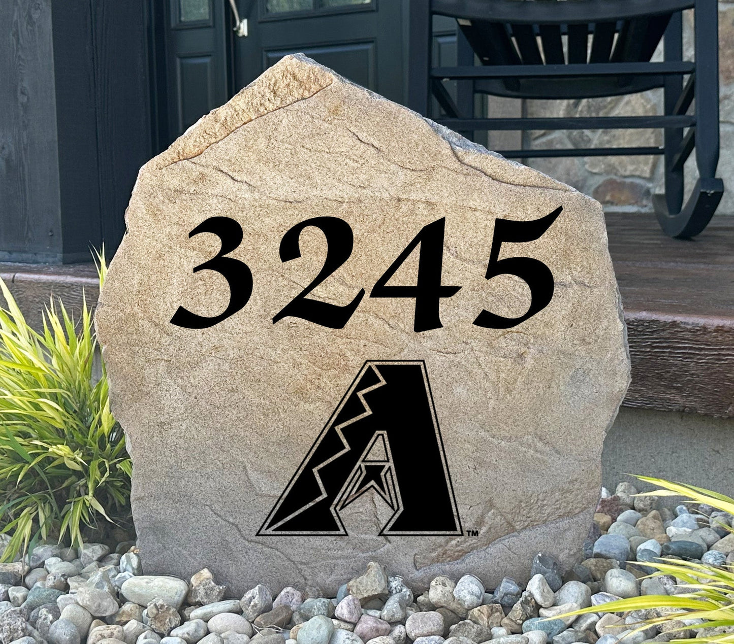 Arizona Diamondbacks Design-A-Stone Landscape Art Address Stone