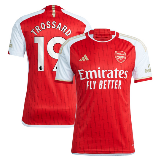 Arsenal team 2023-24 with Trossard 19 printing Jersey - Red