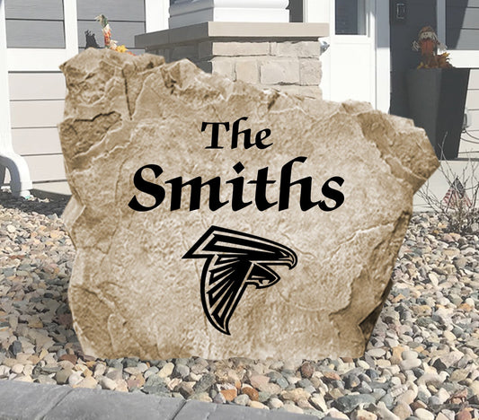 Atlanta Falcons Design-A-Stone Landscape Art Family Name