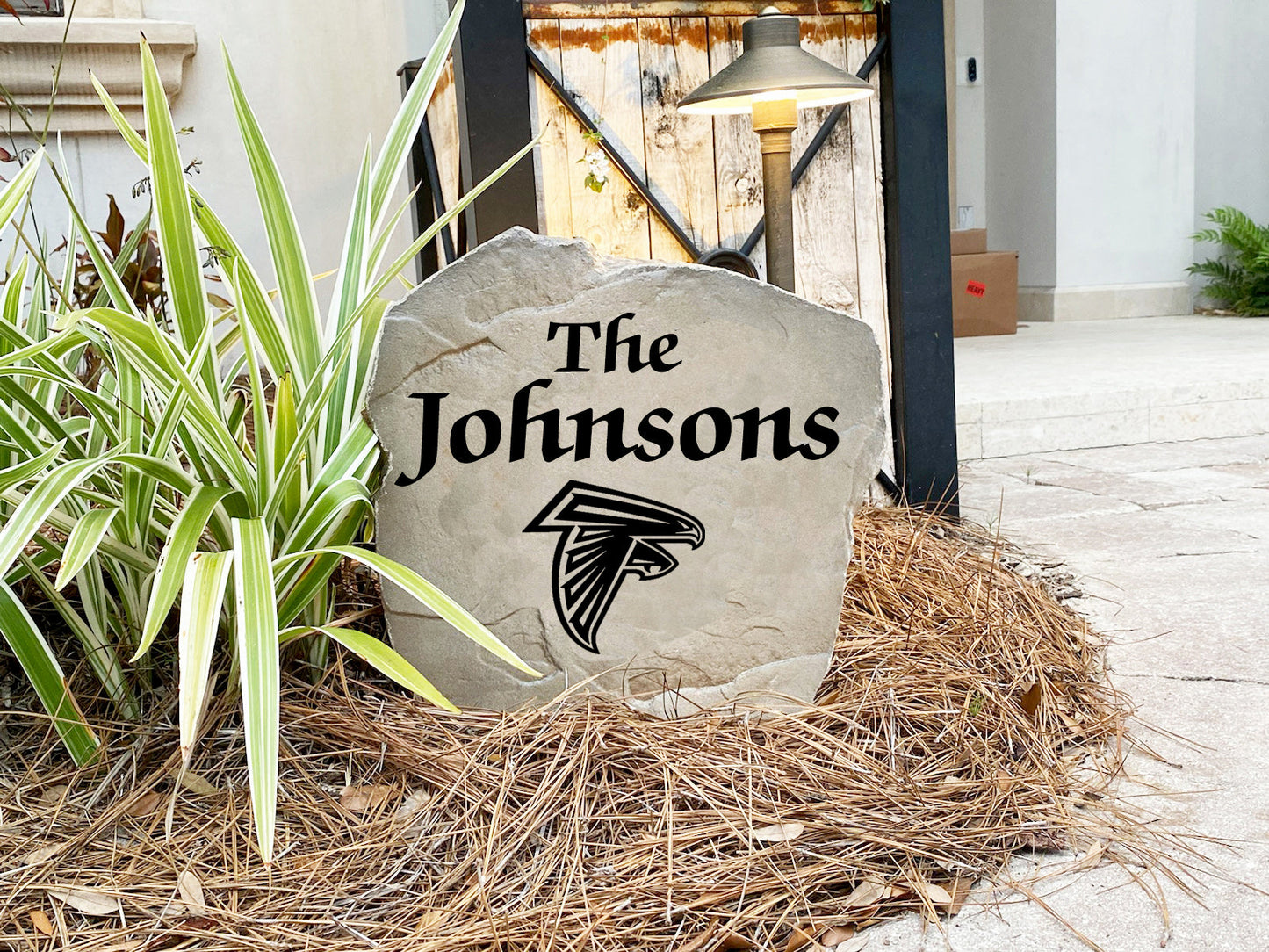 Atlanta Falcons Design-A-Stone Landscape Art Family Name