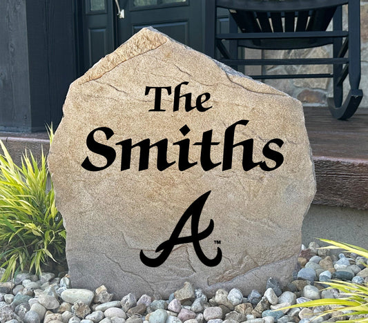 Atlanta Braves Design-A-Stone Landscape Art Family Name