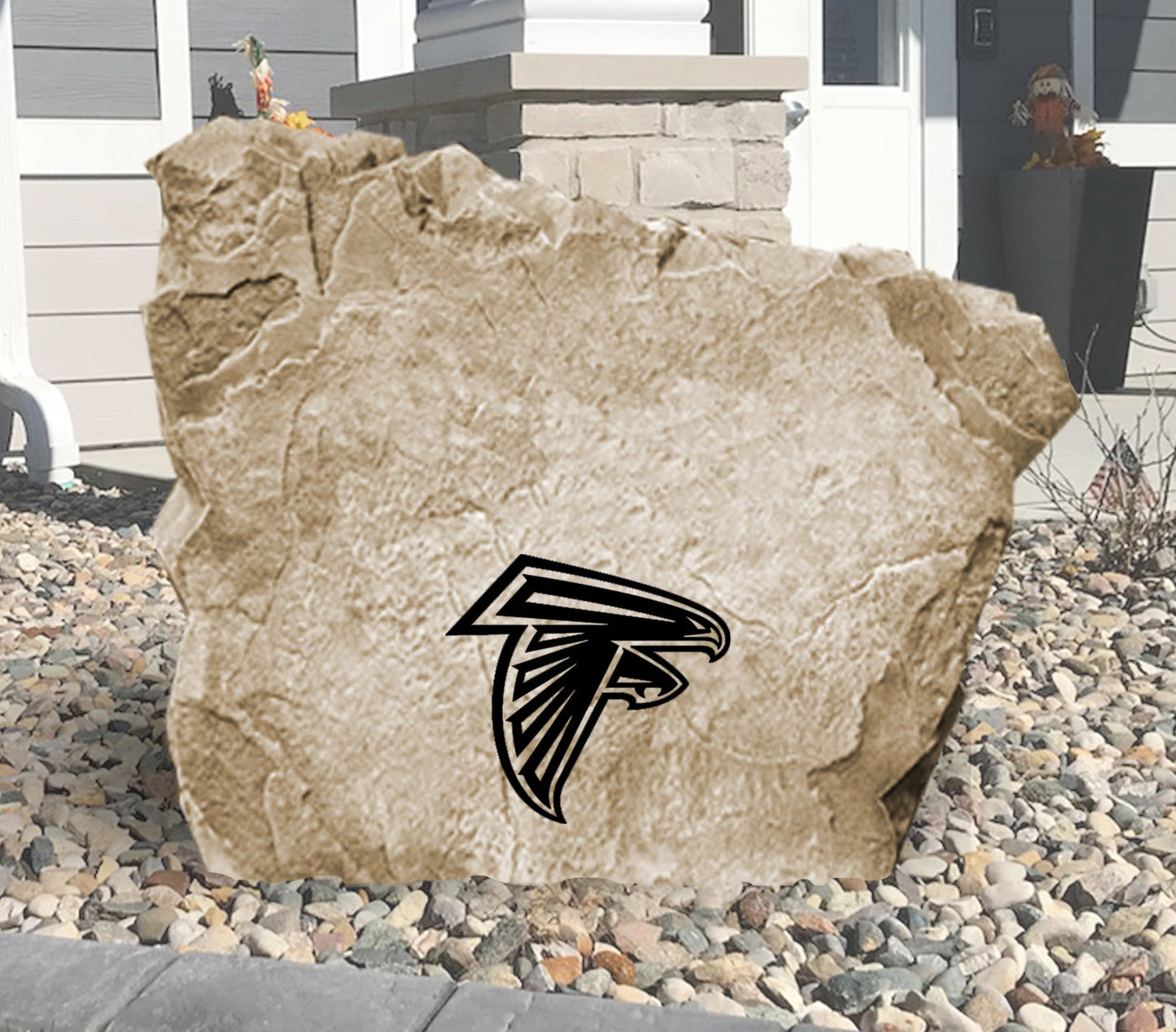 Atlanta Falcons Design-A-Stone Landscape Art Address Stone