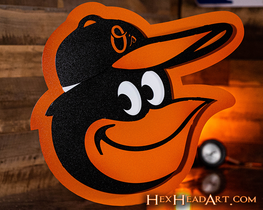 Baltimore Orioles "Oriole Bird" 3D Vintage Metal Wall Art